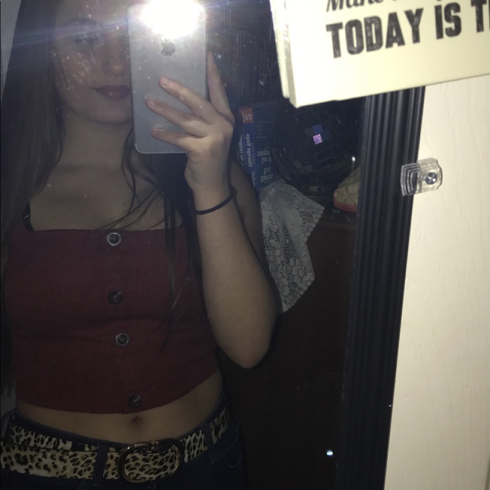Maroon crop top